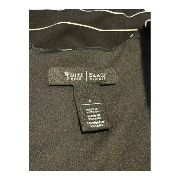 WHBM Women’s Size 6 Black & White Gradient Stripe Belted Sleeveless Sheath Dress - Picture 4 of 6